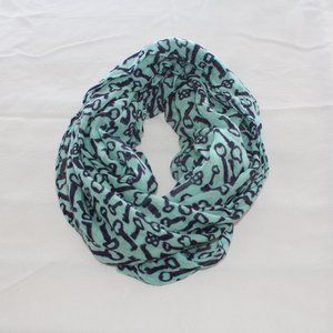 Infinity Scarf Teal and Navy Blue | Key Design